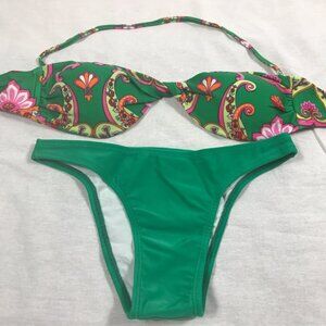 Recco Size Medium Brazilian Bright Floral Print Bikini. New With Tags.